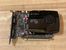 Gently Used EVGA GEFORCE GT740 SC DVI-D, DVI-I, Mini HDMI Video Card