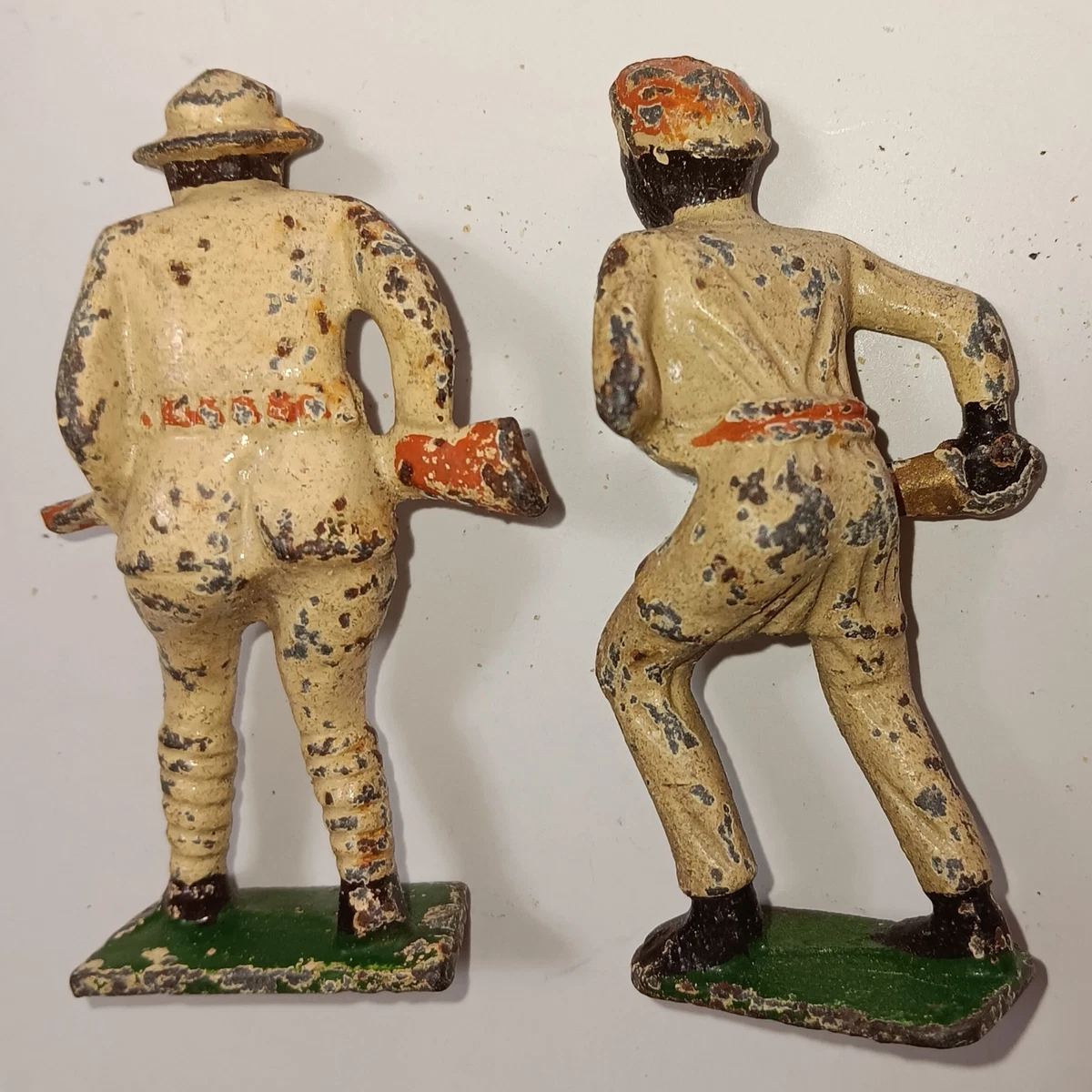 GREY IRON Co. 1930s Toy Soldiers RARE #G87 &G90 EITHIOPIANS Barclay Manoil