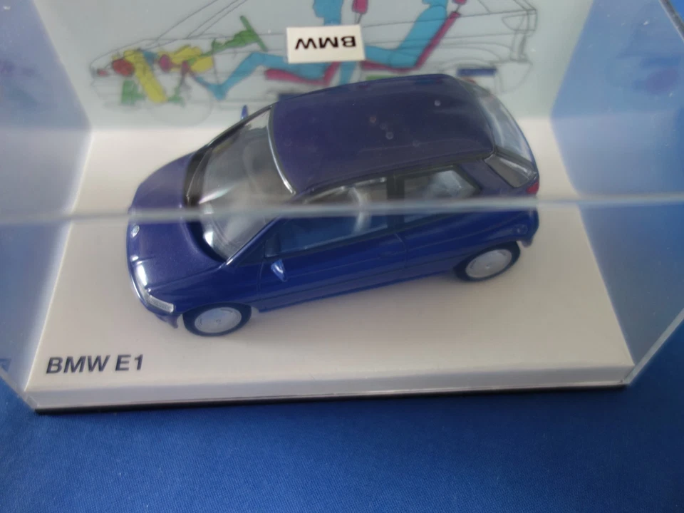 BMW E1 blau 1:43 Minichamps orig. Verpackung mit orig.Broschüre