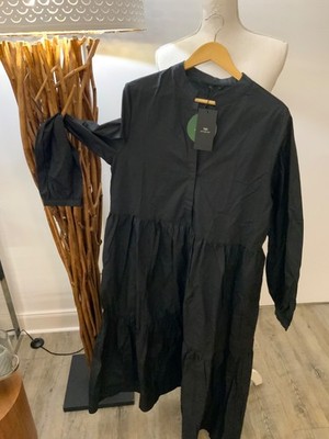 WB WITHBLACK langes Stufenkleid schwarz Gr. XL neu mit Etikett