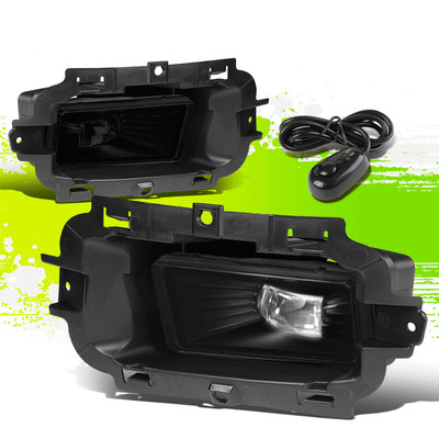 LED DRL Factory Style Fog Light Lamps w/Switch for Silverado 1500 14-15 Smoked