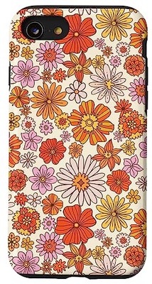 iPhone SE (2020) / 7 / 8 Retro Groovy Daisy Floral Flowers Aesthetic Hippie