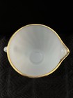 Vintage Anchor Hocking Fire King Milk Glass Swirl Gold Trim Creamer Sugar Bowl — photo 5