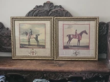 BLACK HORSE (Cheval Noir) & ROAN HORSE (Cheval Rouan) BY BOMBAY COMPANY Framed