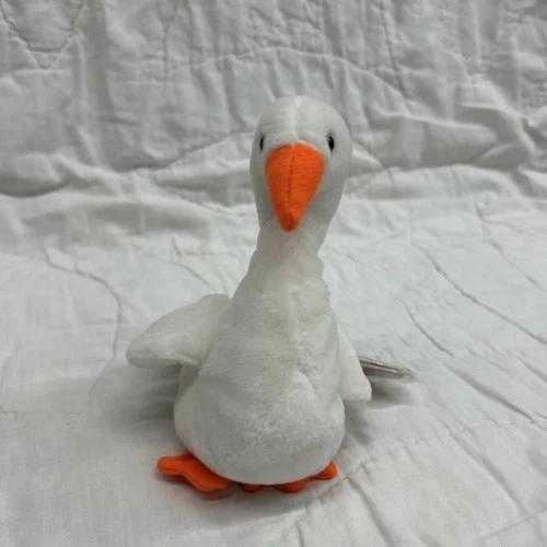 1996 Ty Beanie Babies GRACIE the Swan - Vintage Bird Plush Toy Baby PE Goose New