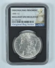 1890 Morgan Silver Dollar Original Bag Fragment BU NGC *7376