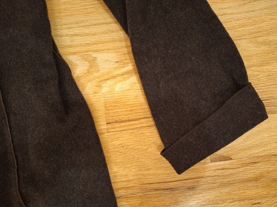 Cárdigan Vintage Rena Rowan Marrón Mezcla Lana Frente Abierto Blazer Chaqueta Mujer M Foto 3 de 4