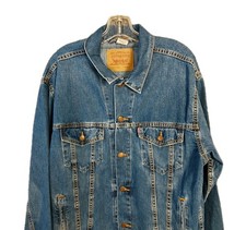 VTG Levis Jacket 70507-4520 Men's Large Blue Denim Relaxed Trucker Grunge 01 Y2K