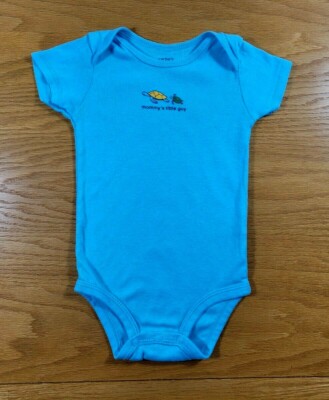 ''MOMMY'S LITTLE GUY'' Turtles Logo Baby One Piece Outfit Infant 6 Months Size 6M