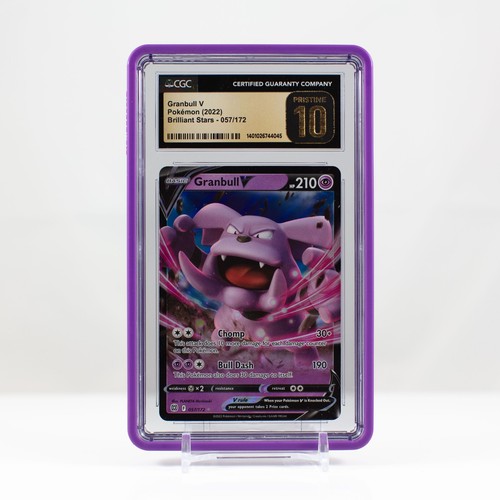 2022 Pokemon Granbull V Holo Brilliant Stars 057/172 - CGC PRISTINE 10 