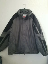 POLAR EDGE Men's Jacket Ski Coat Full Zip Fur Removal Hoodie Size L Gray Used