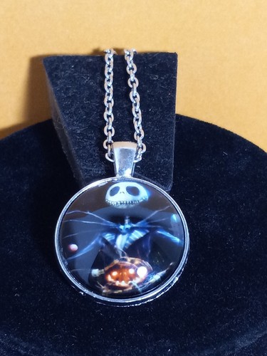 "Pesadilla antes de Navidad JACK SKELINGTON COLLAR DE HALLOWEEN plata 16""-18" - Imagen 2 de 12
