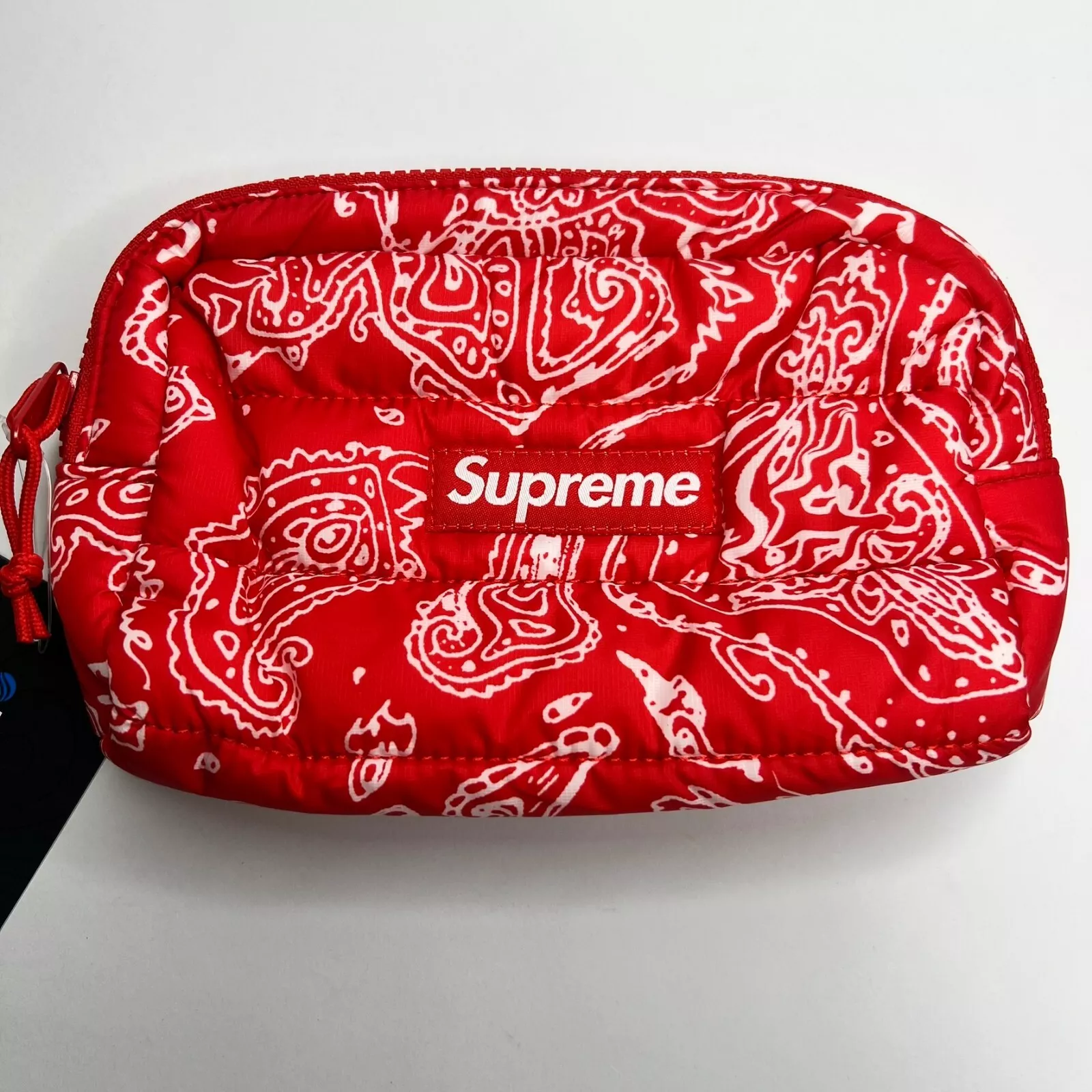 Pochette tampon cachemire rouge suprême FW22B19