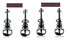 High quality rare model Beautiful Song streamline 4/4 electric violin,solid wood