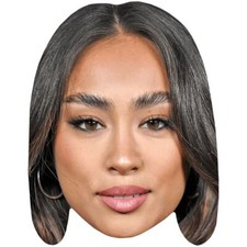 Savannah Palacio Brown Hair Celebrity Mask, Flat Card Face, Fancy Dress Mask