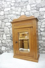 Antiguo mueble de pared de madera mueble de baño botiquín con espejo