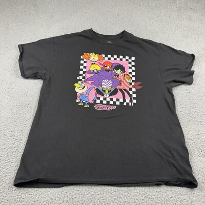 Power Puff Girls Shirt Mens Extra Large Black Graphic Print Merch