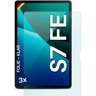 3x Schutzfolie für Samsung Galaxy Tab S7 FE Displayschutz HD flexibel kein Glas