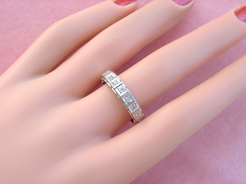 ANTIKER 0,40ctw DIAMANT PLATIN 5mm ETERNITY BAND RING 1940 UNIKAT Gr. 9,5 RAR - Bild 12 von 12
