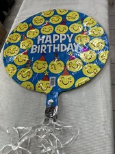 Lot Of 6 18 inch 18  Helium Air Foil Balloon W String Happy Birthday