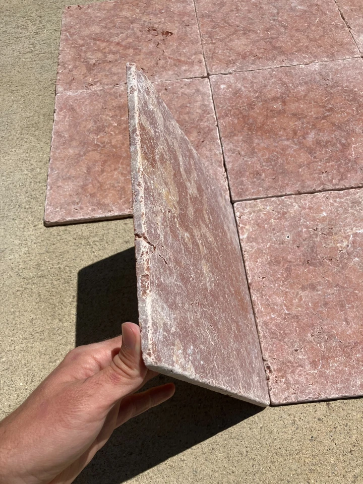 12x12 Rosa Verona мрамор красный отточенный плитка пола ремоделировать кухни 5 плитки T-104B - Изображение 3 из 3