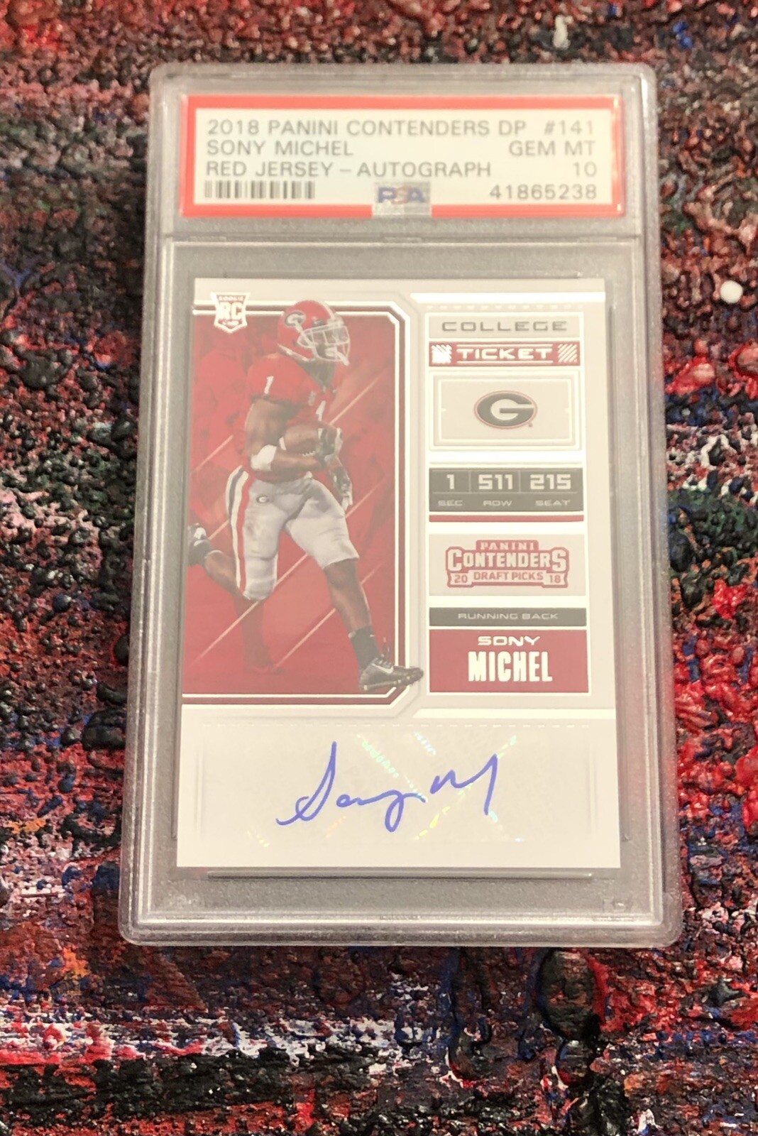 Sony Michel Panini Contenders Draft Picks #141 Autograph