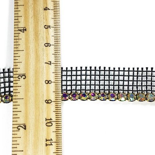 Borde de bandas de diamantes de imitación cortados a máquina SS20 por 1 yarda, RBD-1000 - Imagen 18 de 30
