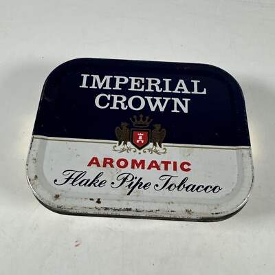 VTG Imperial Crown Aromatic Flake Pipe Tobacco Empty Tin Collectible Empty