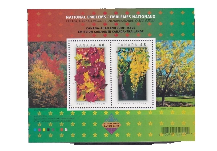 Árvores Multicor selos do Canadá