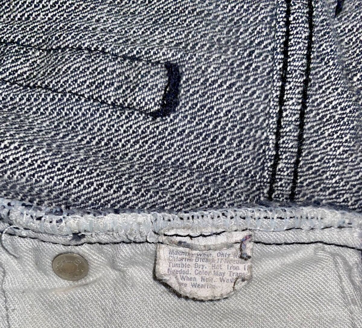 Vintage 1980's Levis 501 Student Denim Pin Stripe Black Vintage 1980's Levis 501 Student Denim Pin Stripe Black