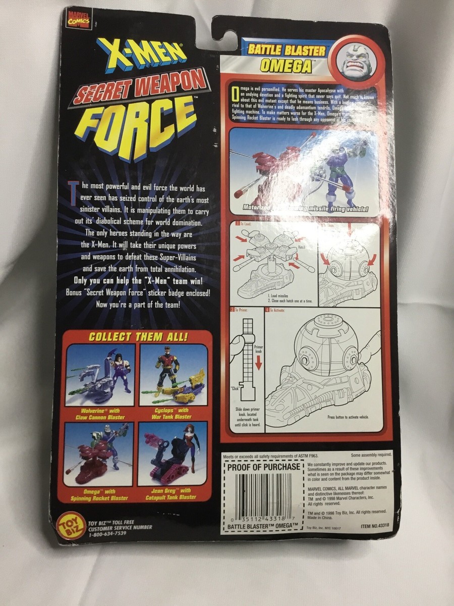 1998 Marvel X-Men Secret Weapon Force Omega with spinning
