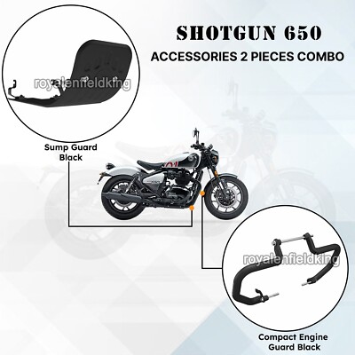 Original Royal Enfield Shotgun 650 Zubehör ''Sumpfschutz & Kompakter Motorschutz''