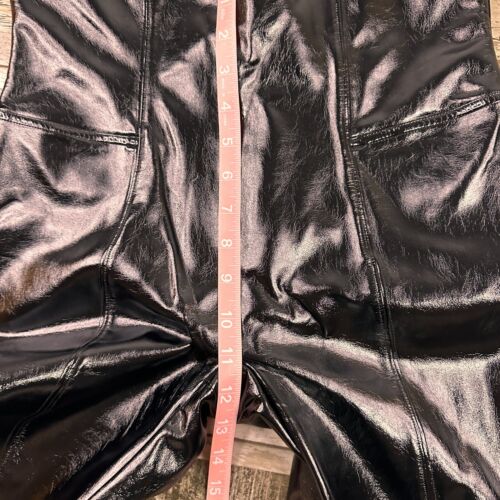 Damen L Spanx Kunstleder Leggings schwarz - Bild 3 von 8