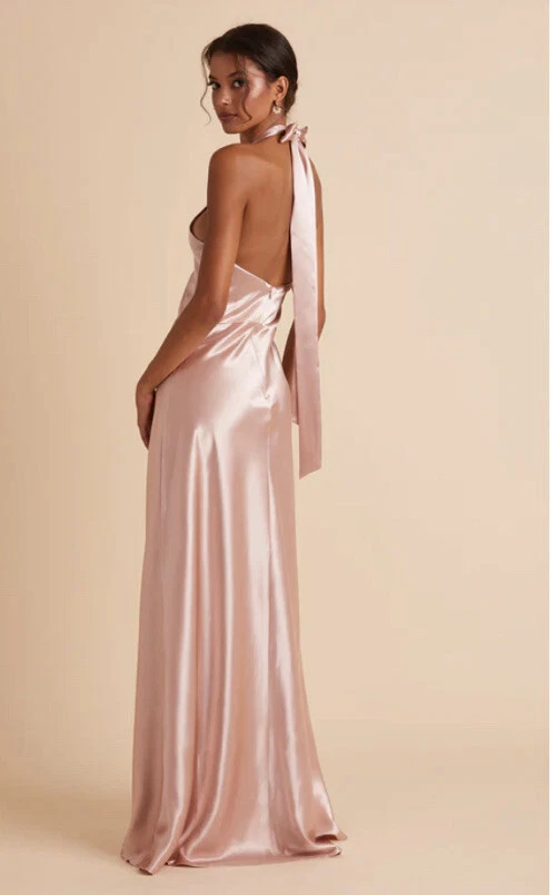 satin halter dress