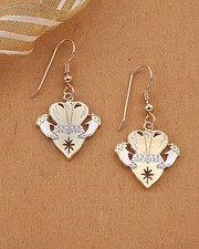 Irish Claddah Earrings, hand Cut Irish Claddah Medallions, 3/4" in Dia., 835C