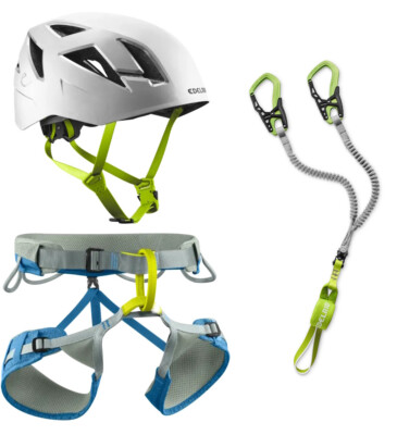 Edelrid Klettersteigset Cable Comfort 6.0 + Gurt Jay inkblue + Helm Zodiac snow