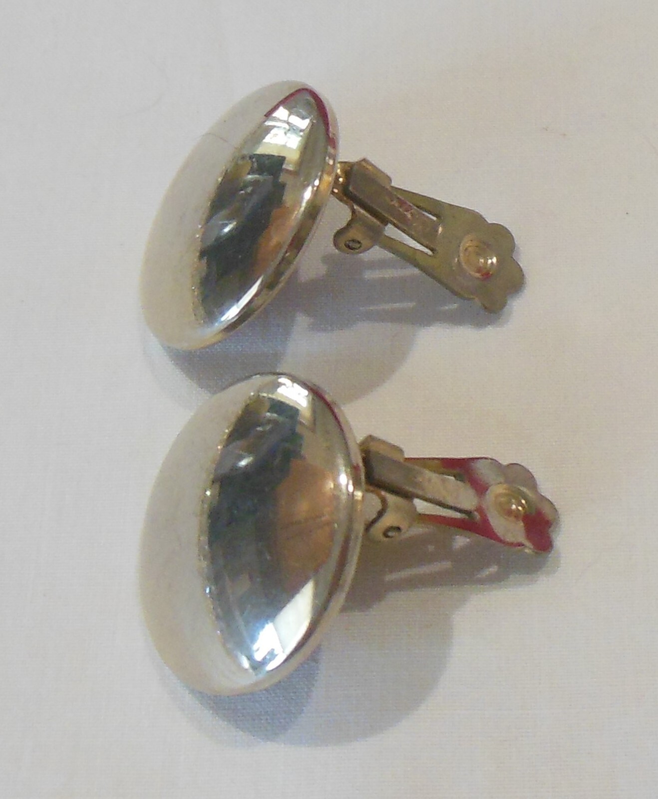 Coro Script Gold-tone Round Flat Button Clip On E… - image 3