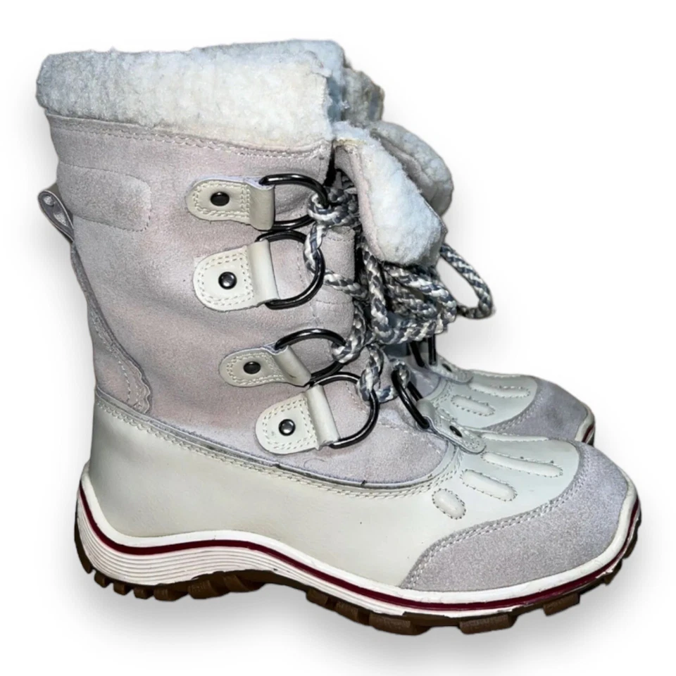 Pajar Alina Round Toe Waterproof Winter Boots White Leather Women's 6-6.5 - Image 3 of 4