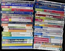 Work-Out Fitness Yoga, Pilates, Fitness DVD s Choose Flat $4.99 Combined Ship...