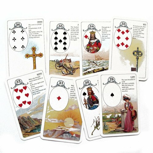 Mlle Lenormand CM 36 Cartes Deck Esotérique Prédiction AGM Neuf - Foto 7 di 8