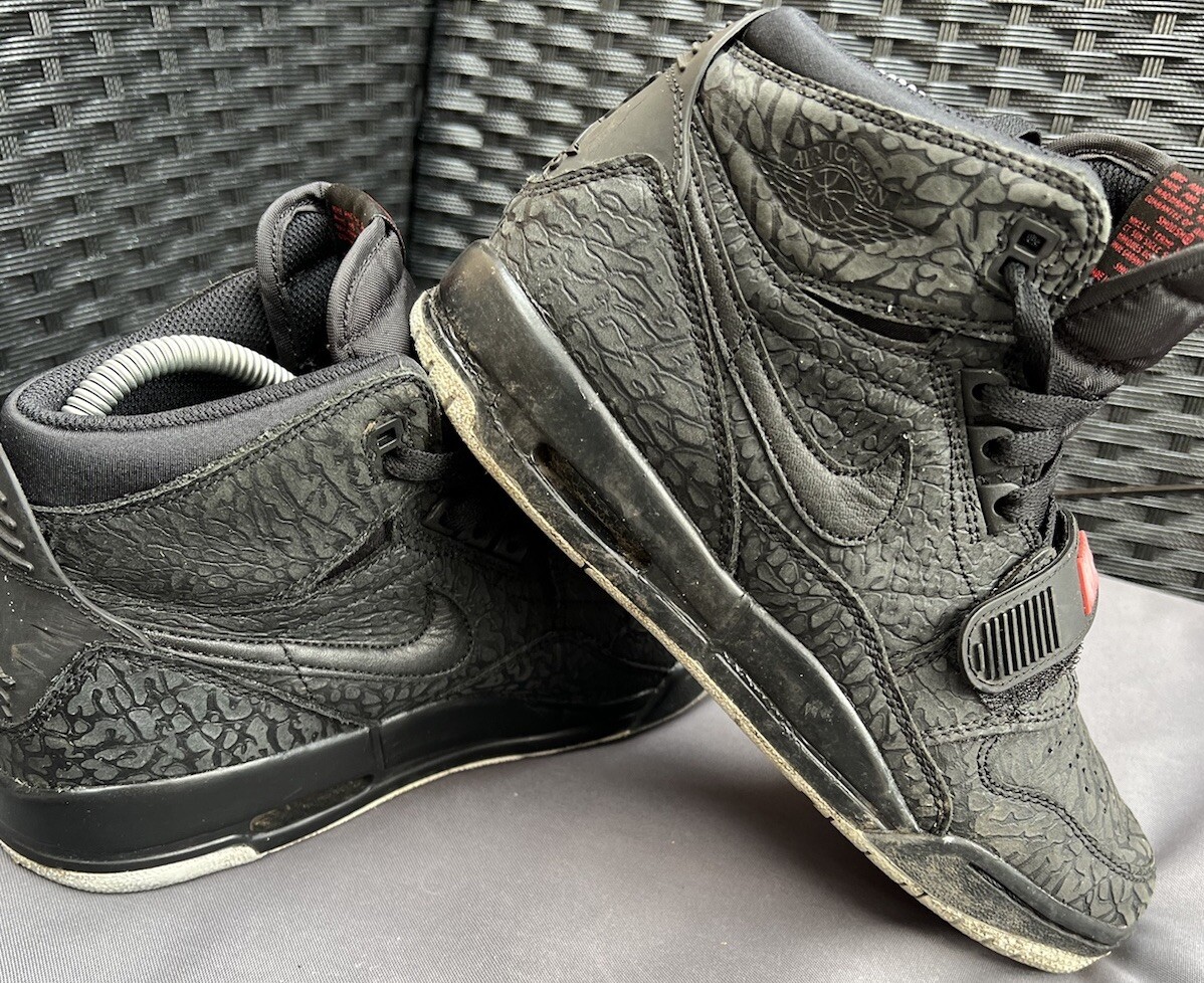 air jordan legacy 312 elephant print black