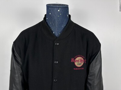 貴重 美品 HardRock Cafe レザーボンバージャケット ブラックXL VTG Hard Rock Cafe Tokyo Leather Bomber Jacket Black Men