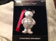 NEW STUDIO DESIGN baby's first 1st Christmas 2014 ornament