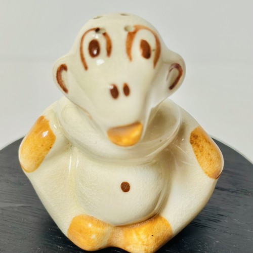 Vintage Salt & Pepper Shaker Monkey Color Color Cream Vintage JAPAN - Picture 2 of 9