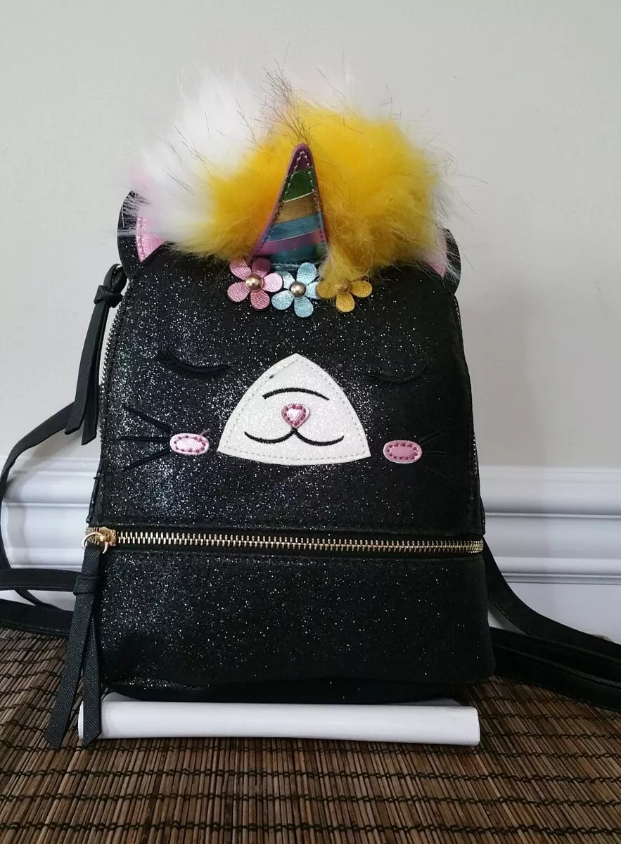 NEW UNDERONESKY Women s Mini Backpack In Black Glitter eBay