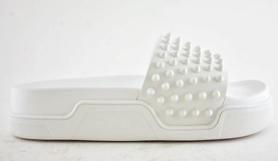 Christian Louboutin Pool Fun Flat Spike Bianco White Platform