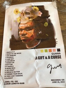 Gunna - A Gift & A Curse 12x18” vinyl canvas poster, New G