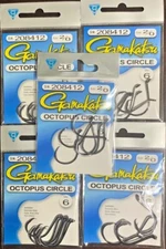5 PACKS Gamakatsu Octopus Circle hook size 2/0  6 hooks per pack # 208412  New