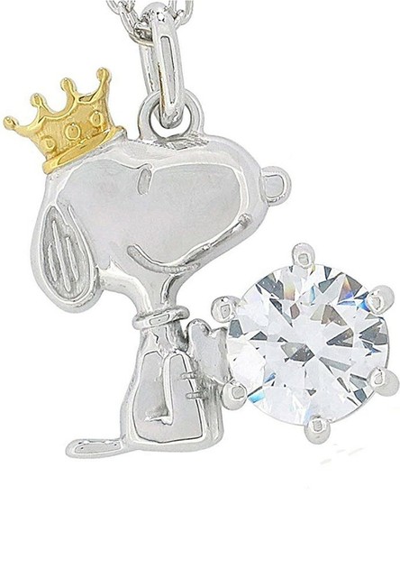 snoopy swarovski necklace