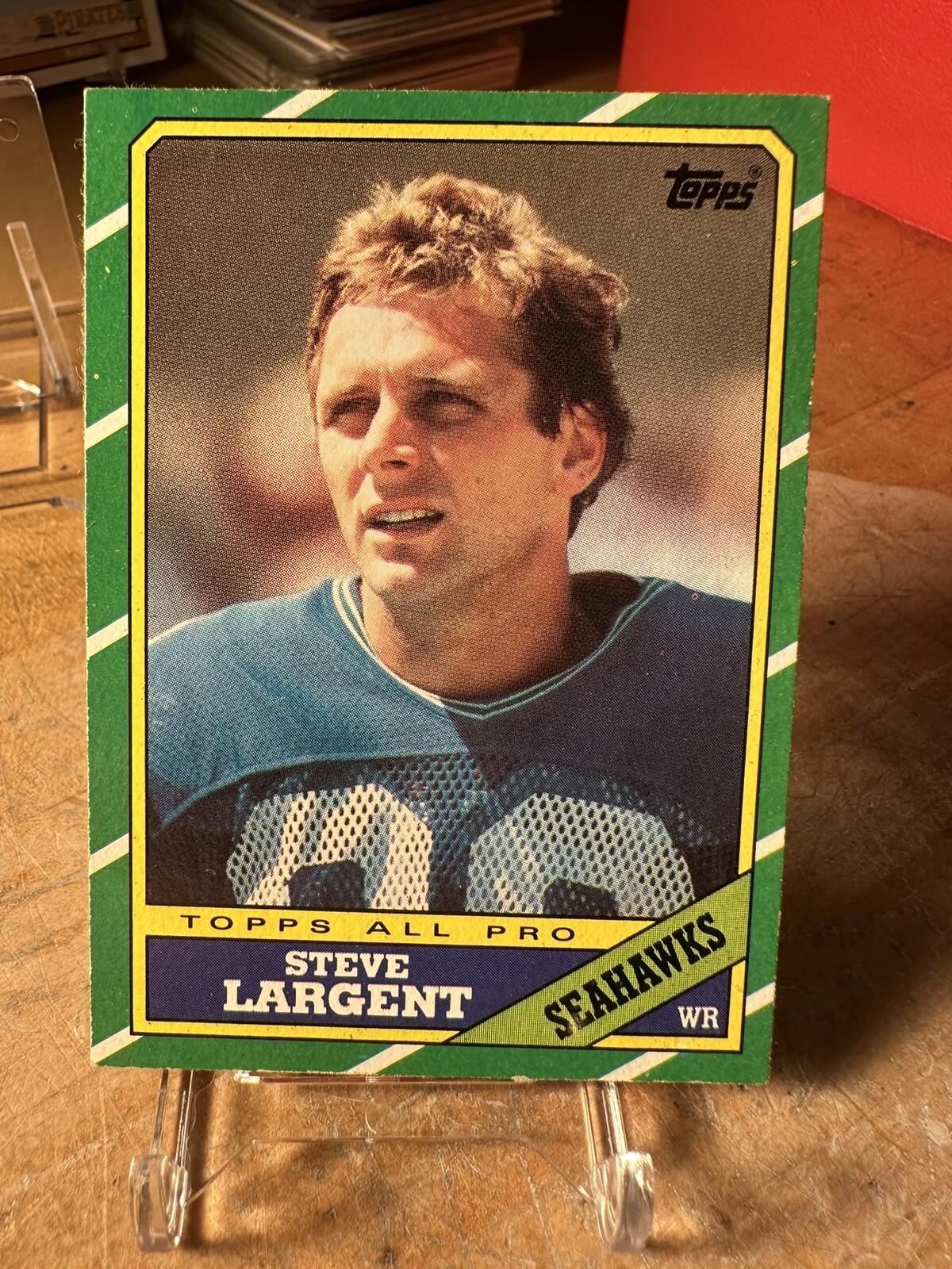 1986 Topps Steve Largent #203 Seattle Seahawks